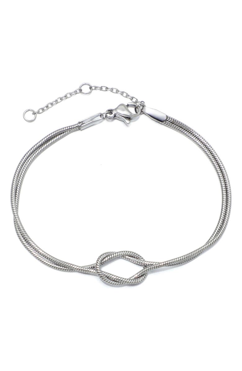 Adornia Knotted Chain Bracelet, Main, color,