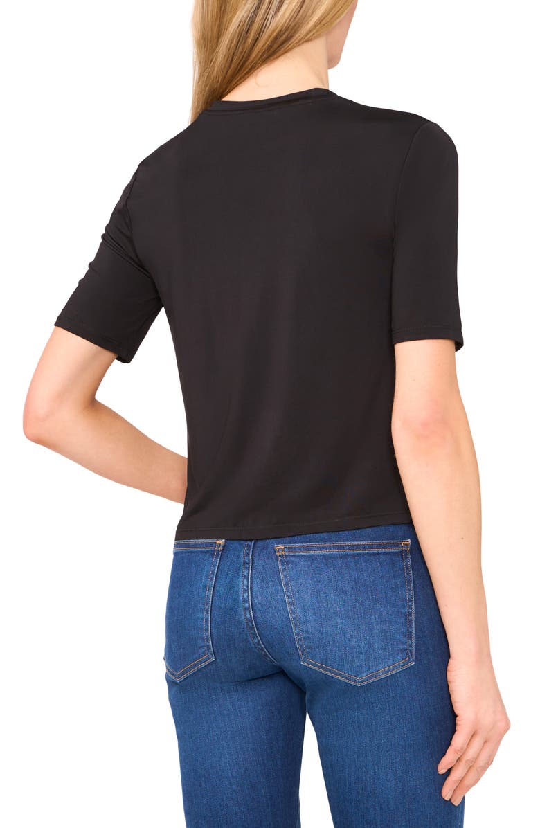 Ted Baker Floral Knit Top, Alternate, color, Rich Black