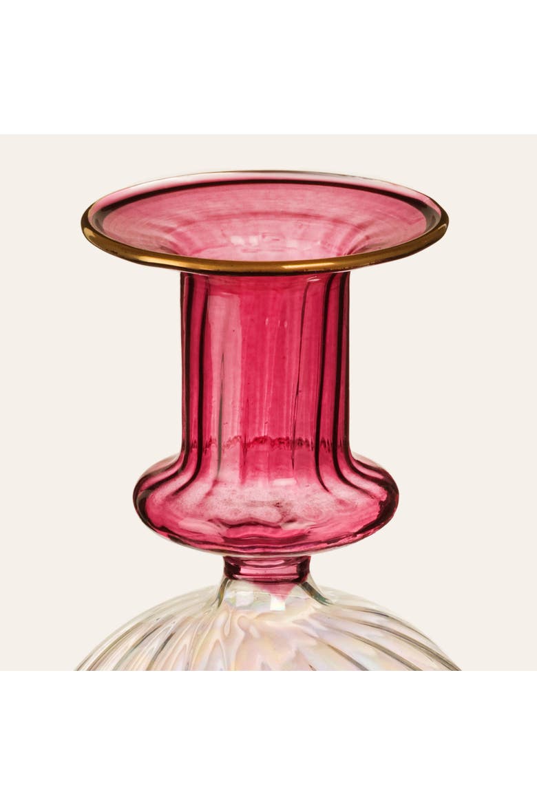 Borosilicate Glass Short Candle Holder 2 Pcs Set, Alternate, color, Multicolor