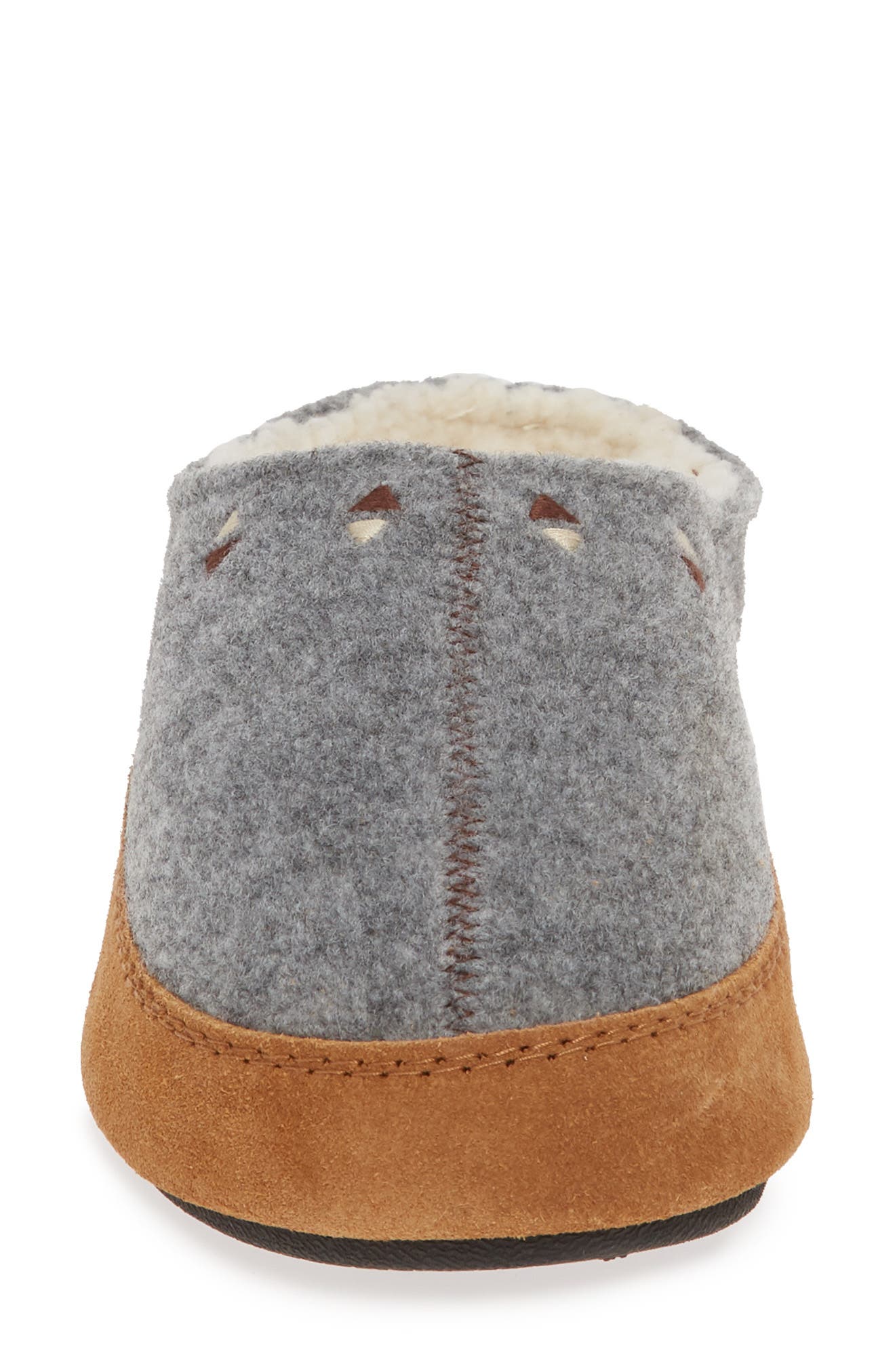 Acorn Geo Embroidered Hoodback Slipper, Alternate, color, 