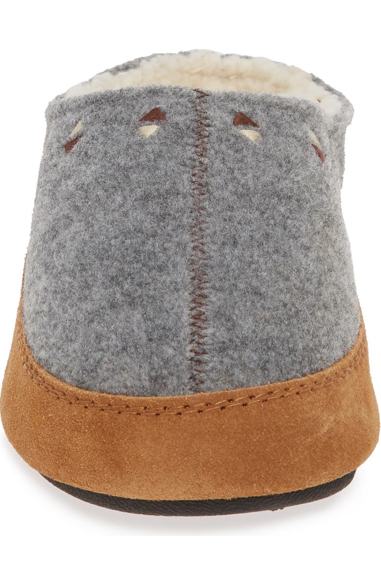 Acorn Geo Embroidered Hoodback Slipper, Alternate, color,