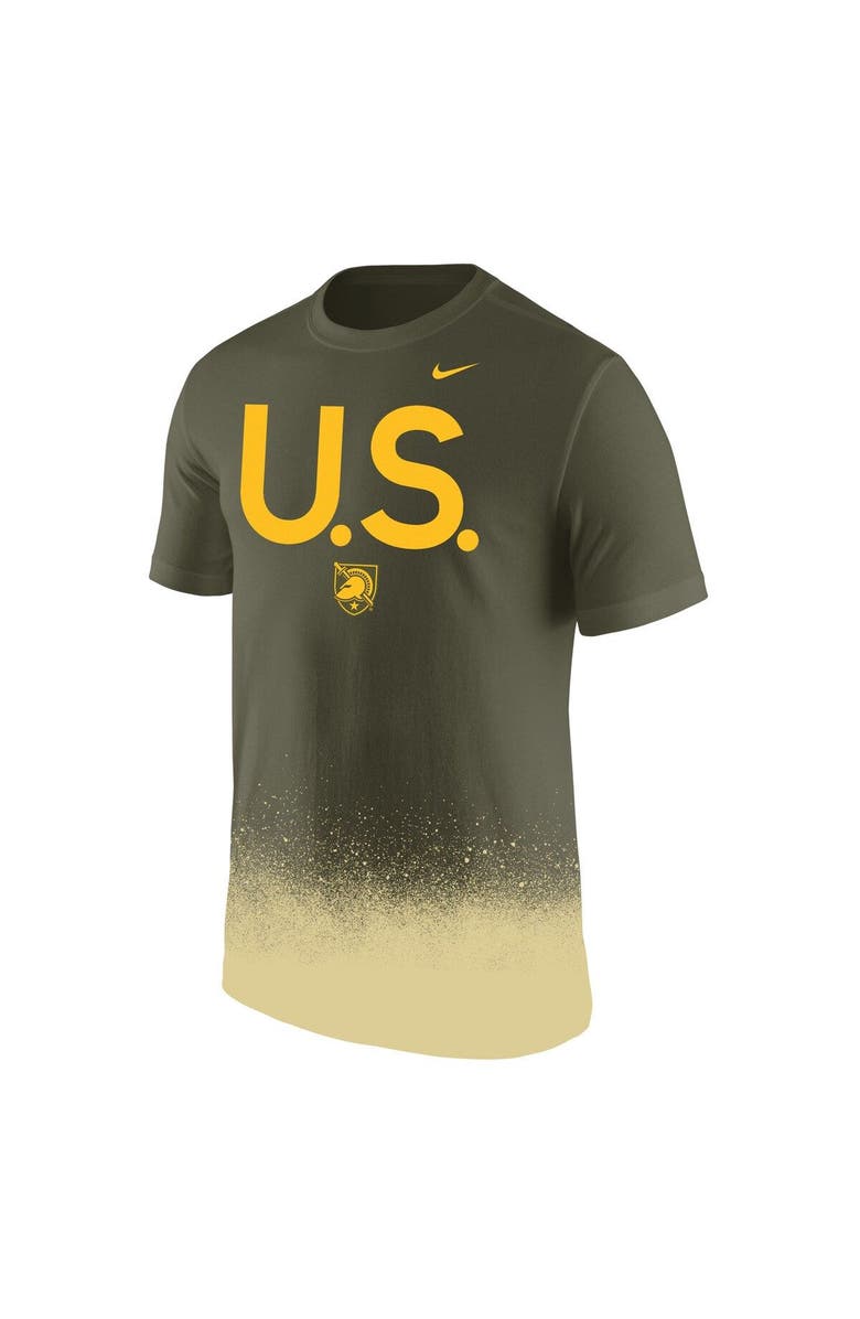 Nike Men's Nike Olive Army Black Knights 1st Armored Division Old Ironsides Rivalry Splatter T-Shirt, Alternate, color, 