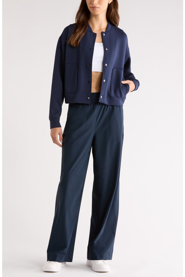 Ultra Luxe Snap Front Jacket, Alternate, color, NAVY SAPPHIRE