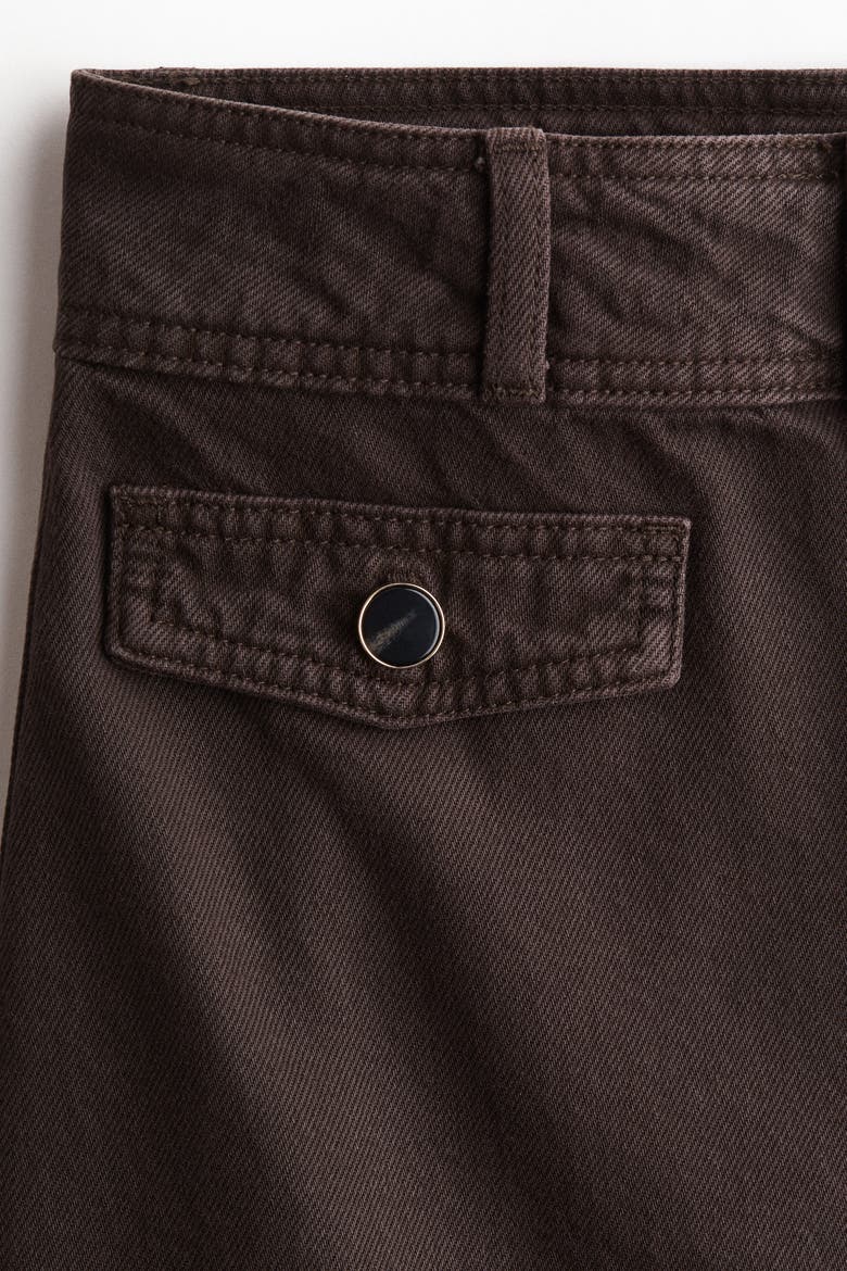 A-line Denim Mini Skirt, Alternate, color, Dark brown