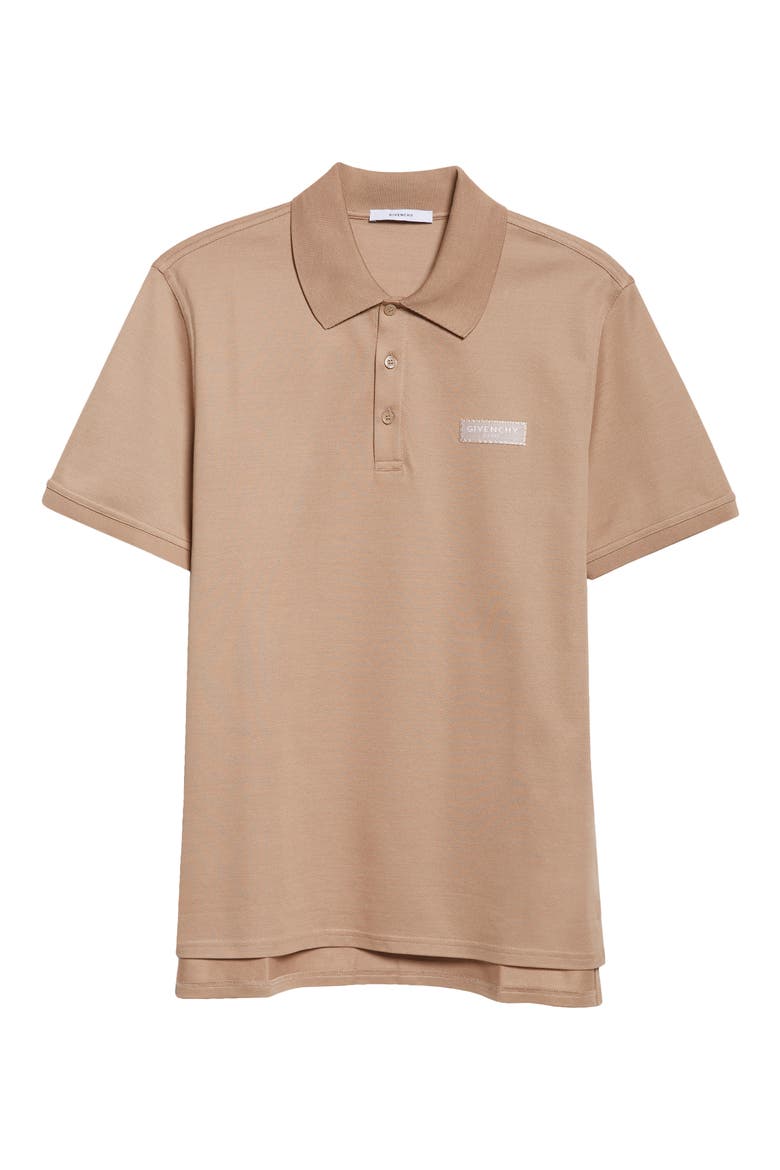 Regular Fit Logo Patch Cotton Piqué Polo, Alternate, color, BEIGE