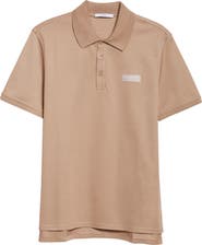 Givenchy Regular Fit Logo Patch Cotton Piqué Polo