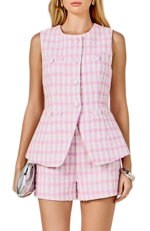 Tweed Peplum Vest