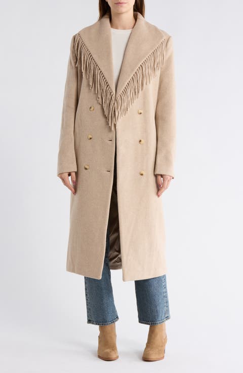Fringe Double Breasted Coat