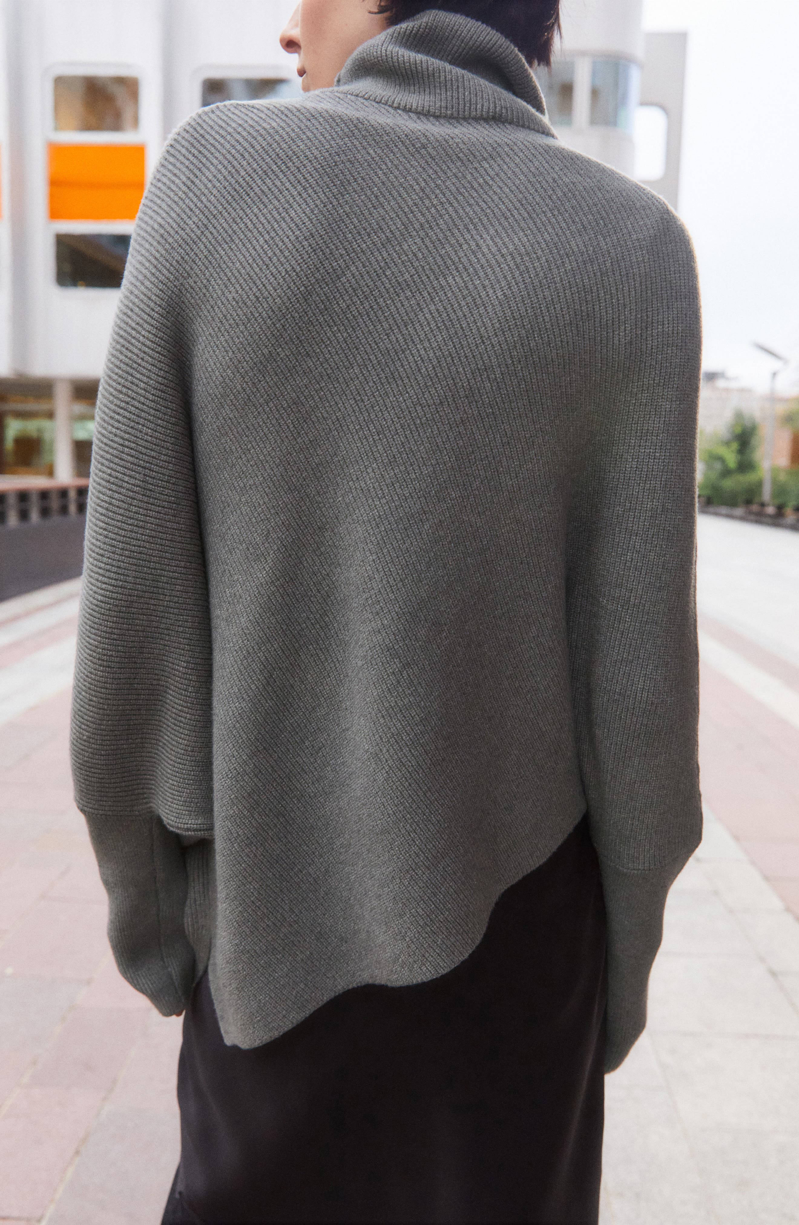 Asymmetric Turtleneck Sweater - image 2