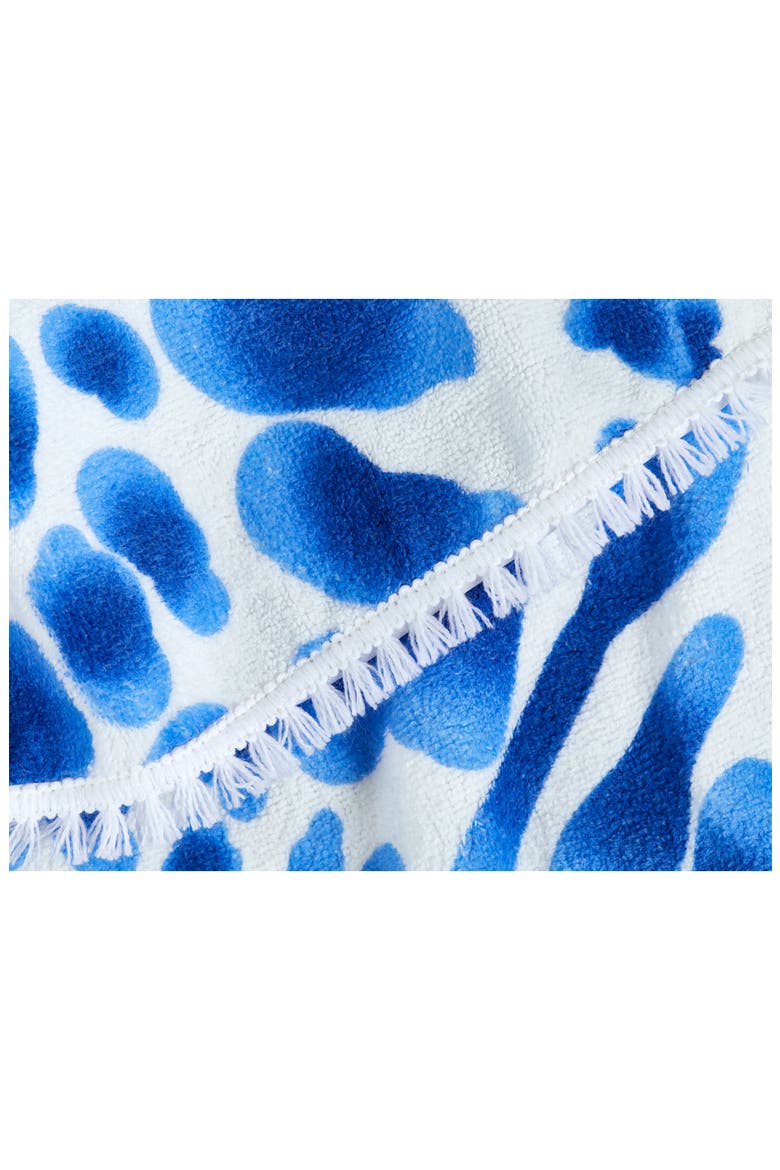 Indigo Round Turkish Beach Towel, Alternate, color, BLUE