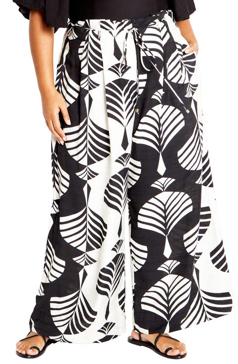 High Waist Wide Leg Pants (Plus)