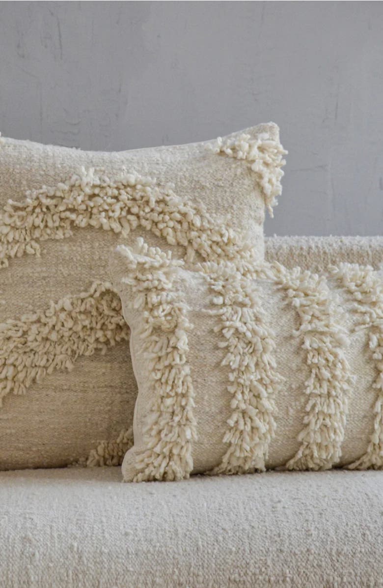 Meso Goods Miguel Wool Pillow Cover, Alternate, color, Cream