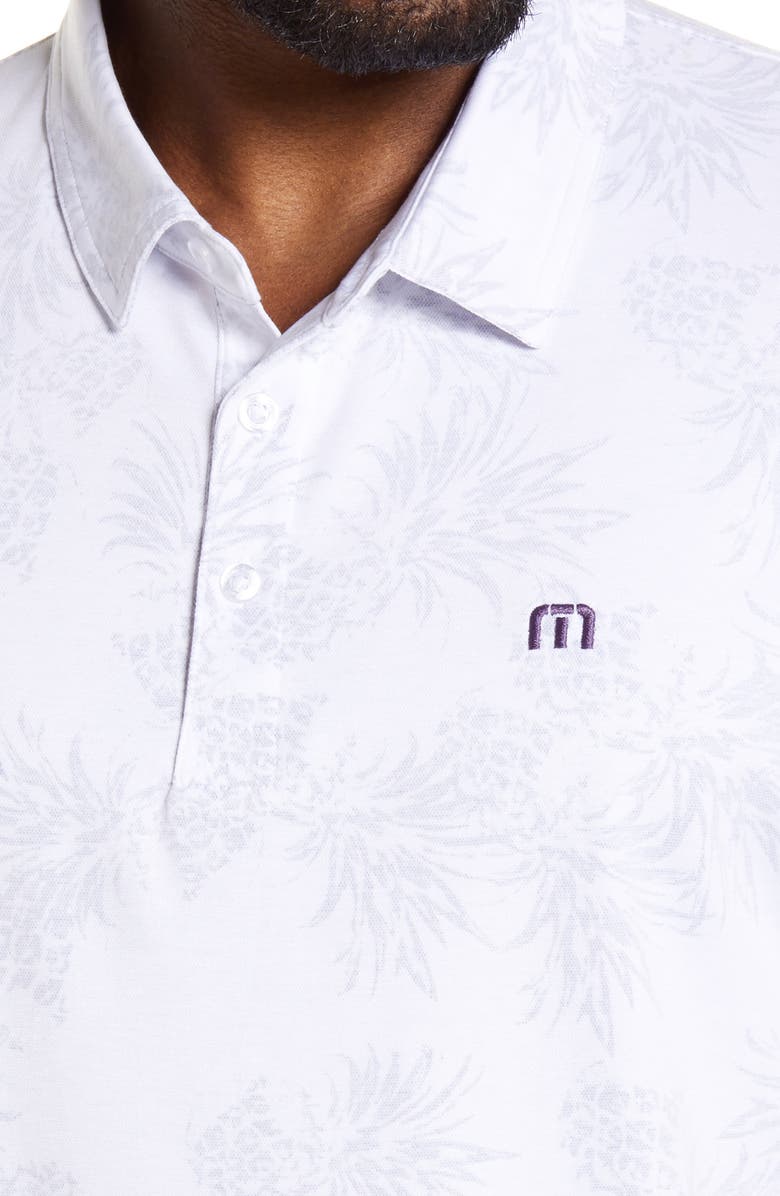 TravisMathew That's the Spirit Pineapple Print Piqué Polo, Alternate, color,