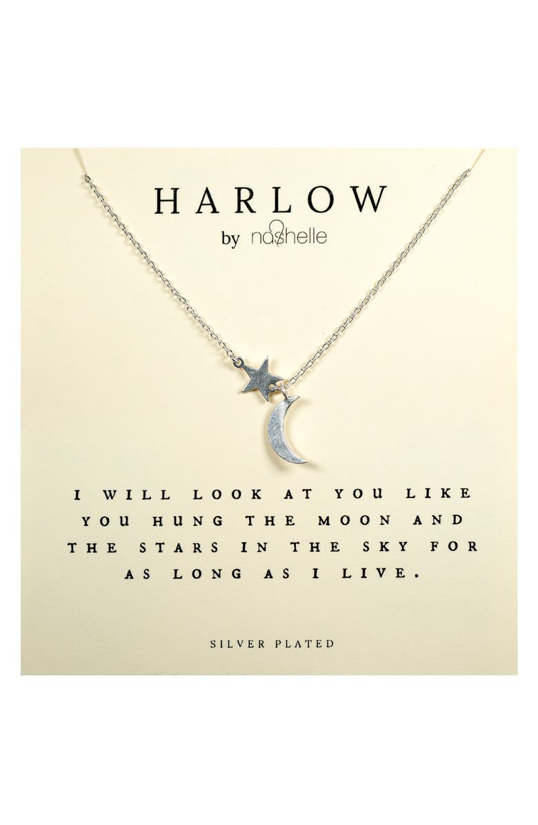 Nashelle HARLOW by Nashelle Moon & Stars Boxed Necklace, Main, color, 