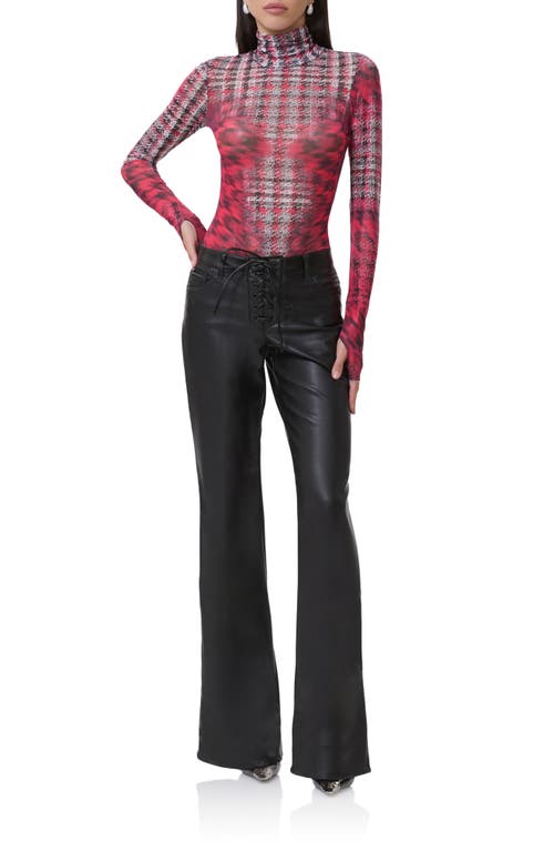 Afrm Dylan Flare Faux Leather Pants In Black