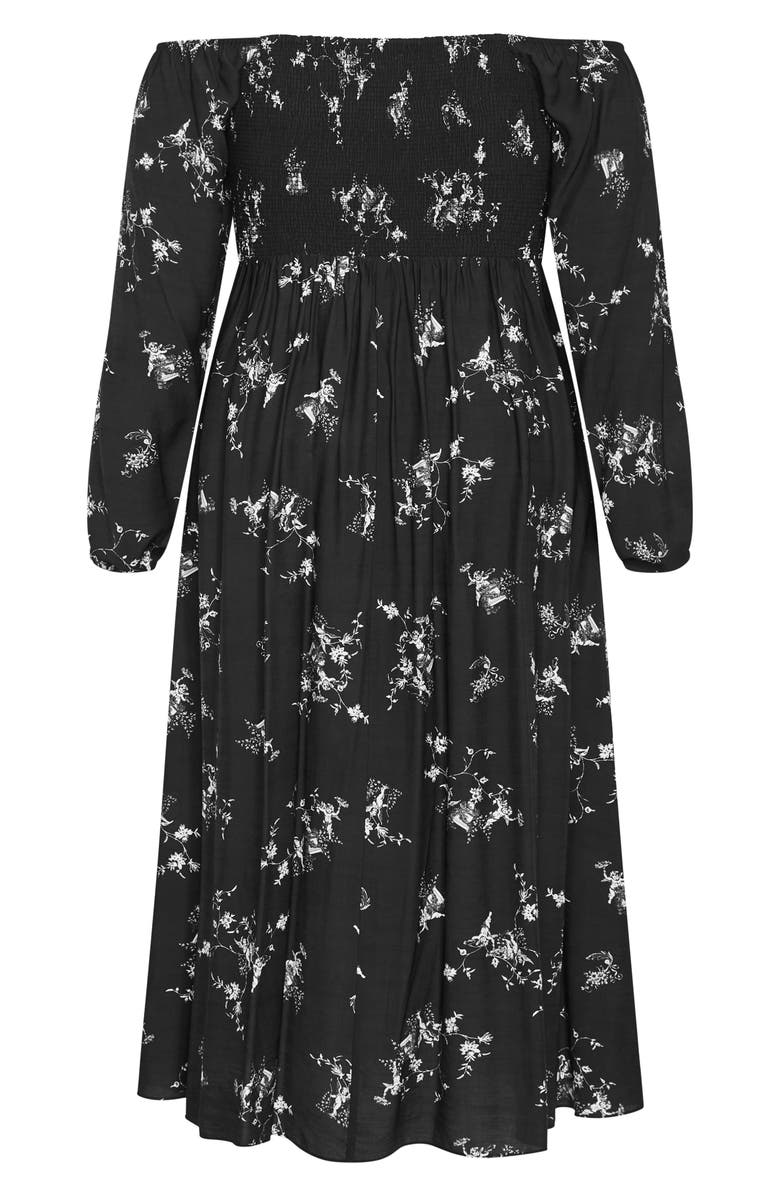 City Chic Floral Print Long Sleeve Dress, Alternate, color, Soul Floral
