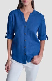 DKNY Linen Button-Up Shirt