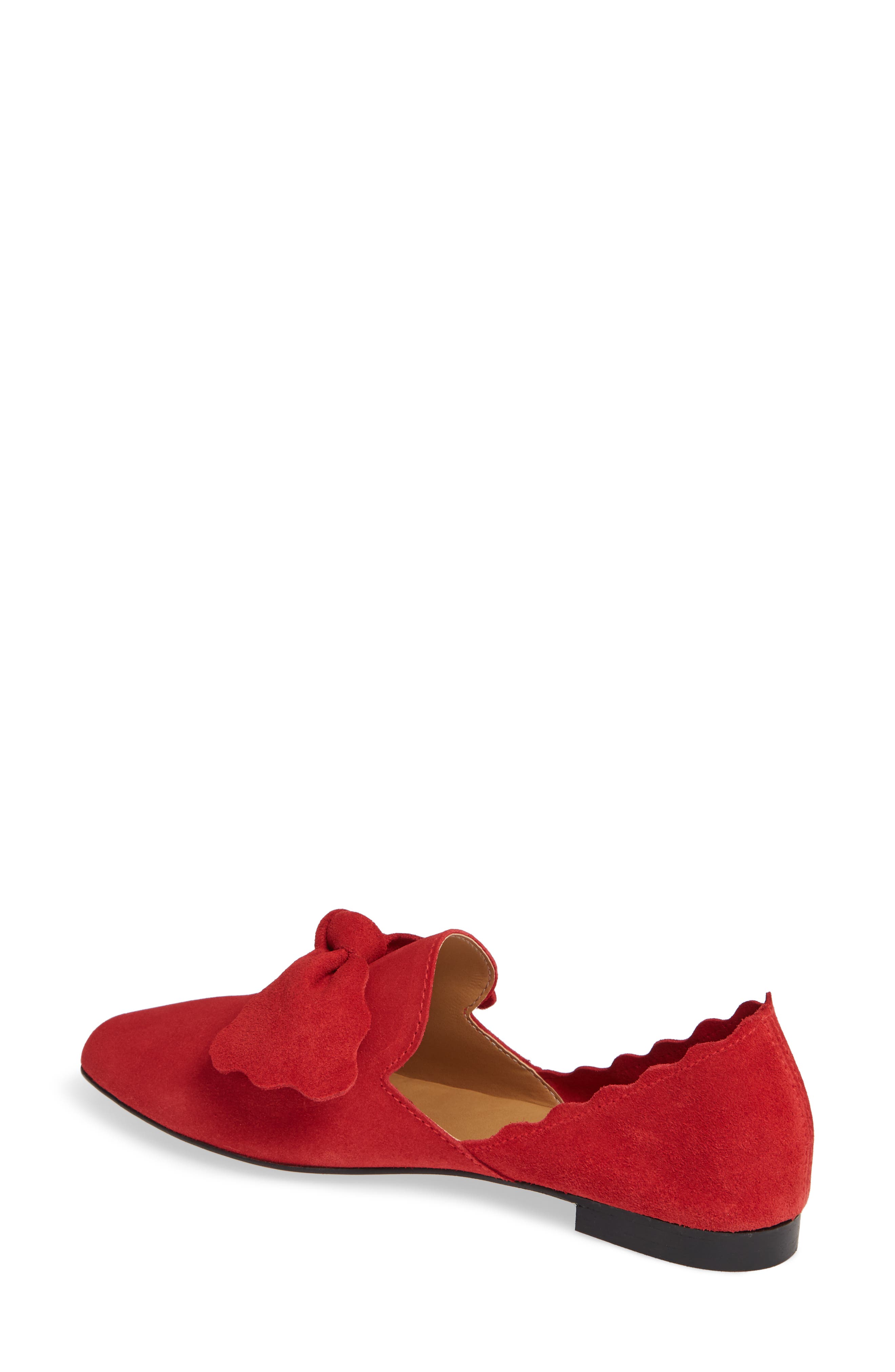 Giovana Flat, Alternate, color, RED SUEDE