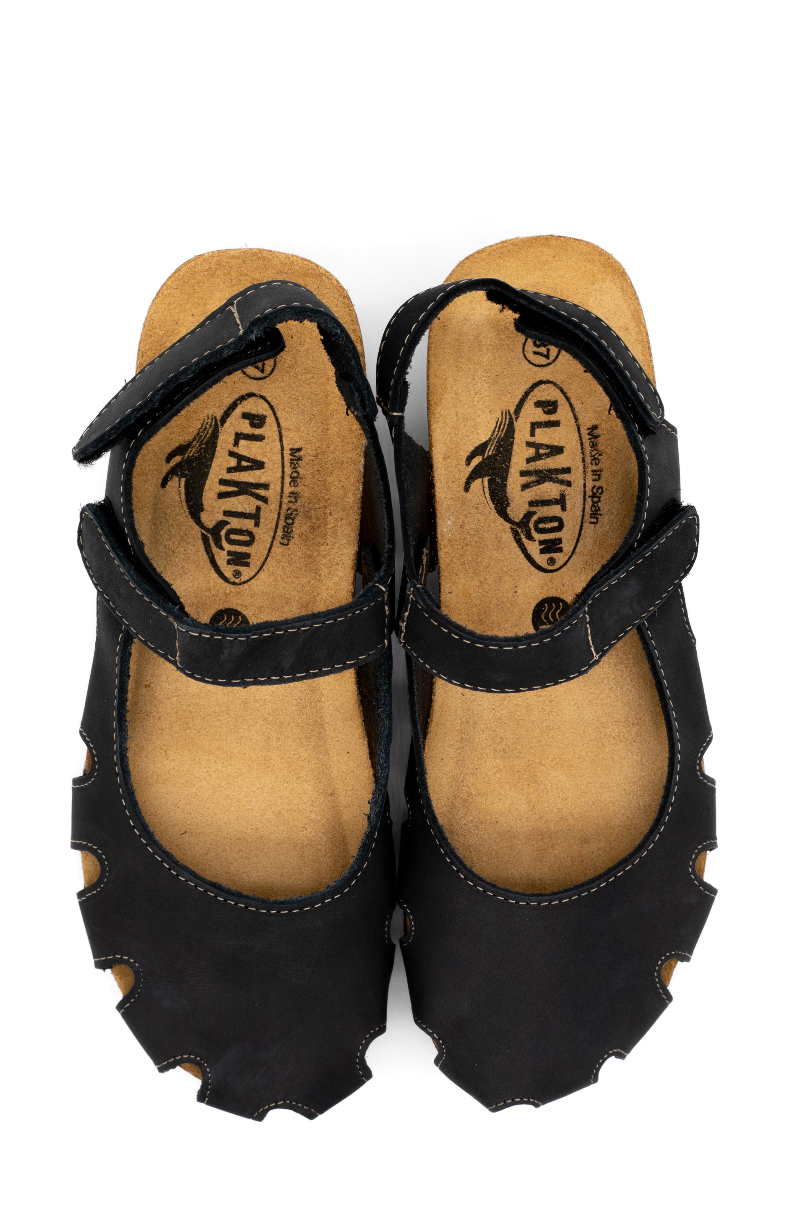 Plakton Amy Sandal, Alternate, color, Nobuck Negro