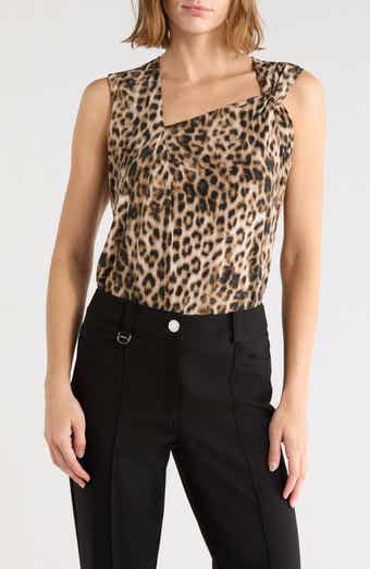 Asymmetrical Neckline Jersey Tank