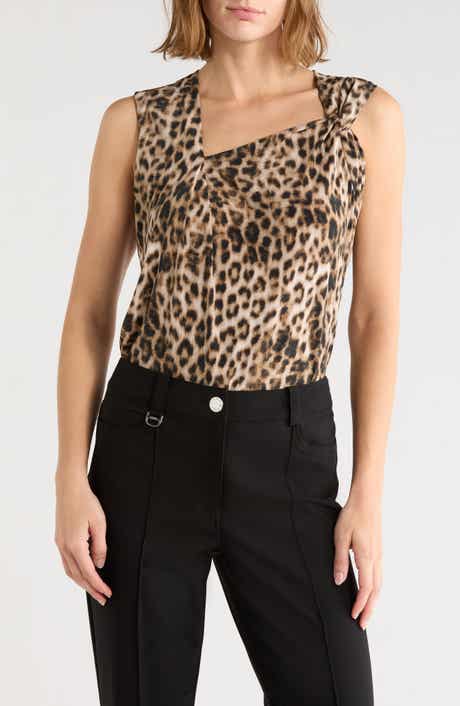 Asymmetrical Neckline Jersey Tank
