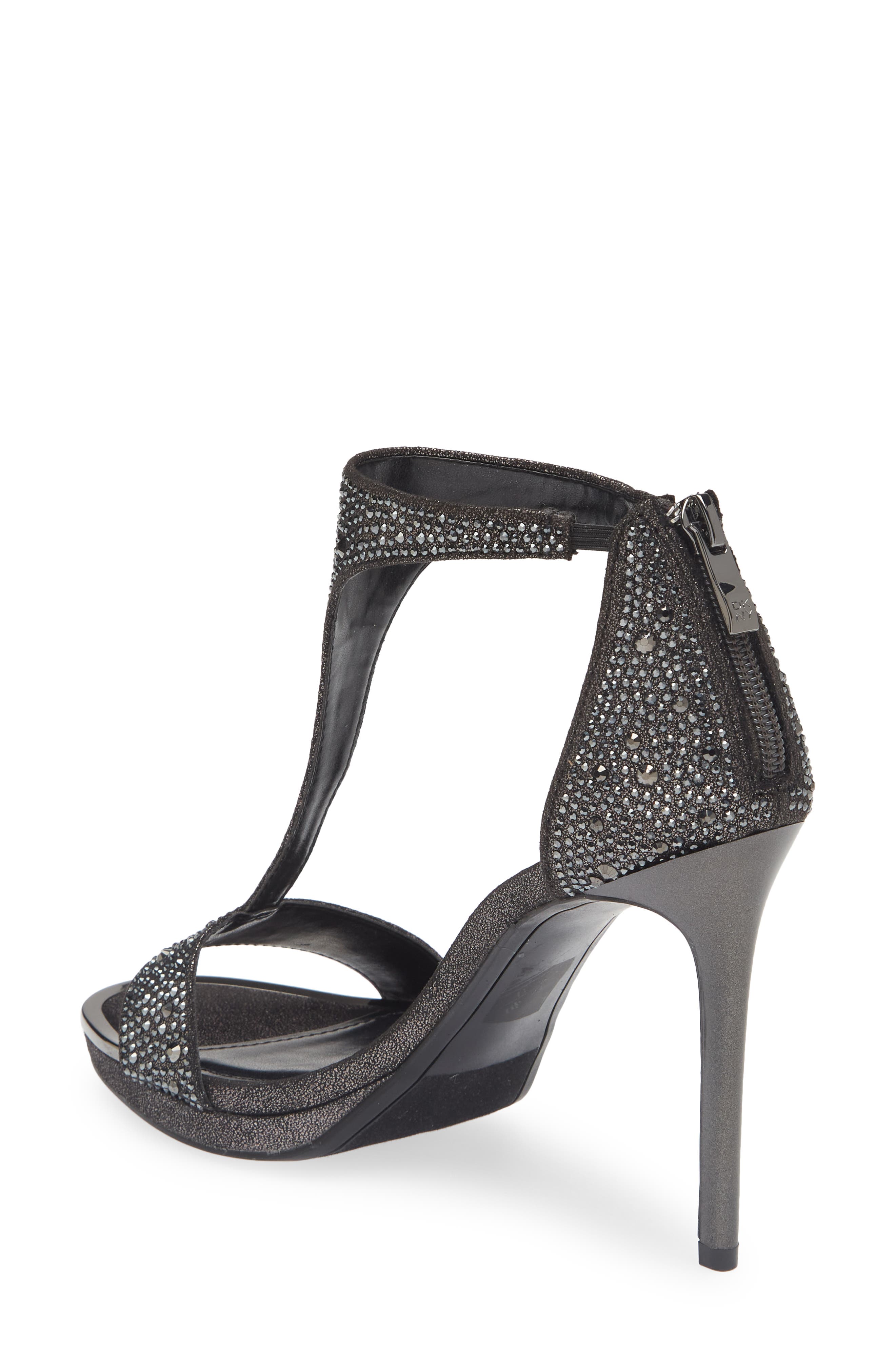 Dris T-Strap Sandal, Alternate, color, BLACK GUNMETAL
