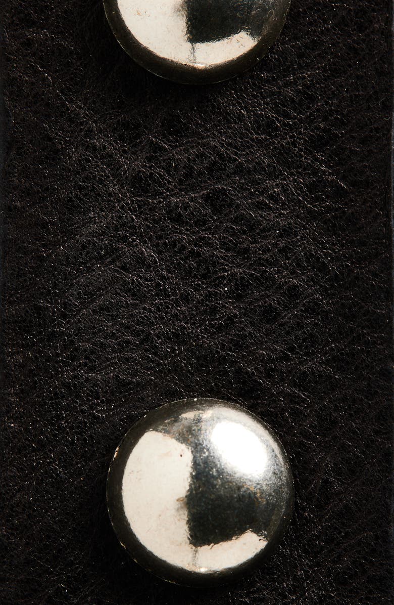 Free People Rhodes Stud Leather Belt, Alternate, color, Black