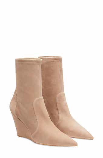 Stuart Wedge 85 Pointed Toe Sock Bootie