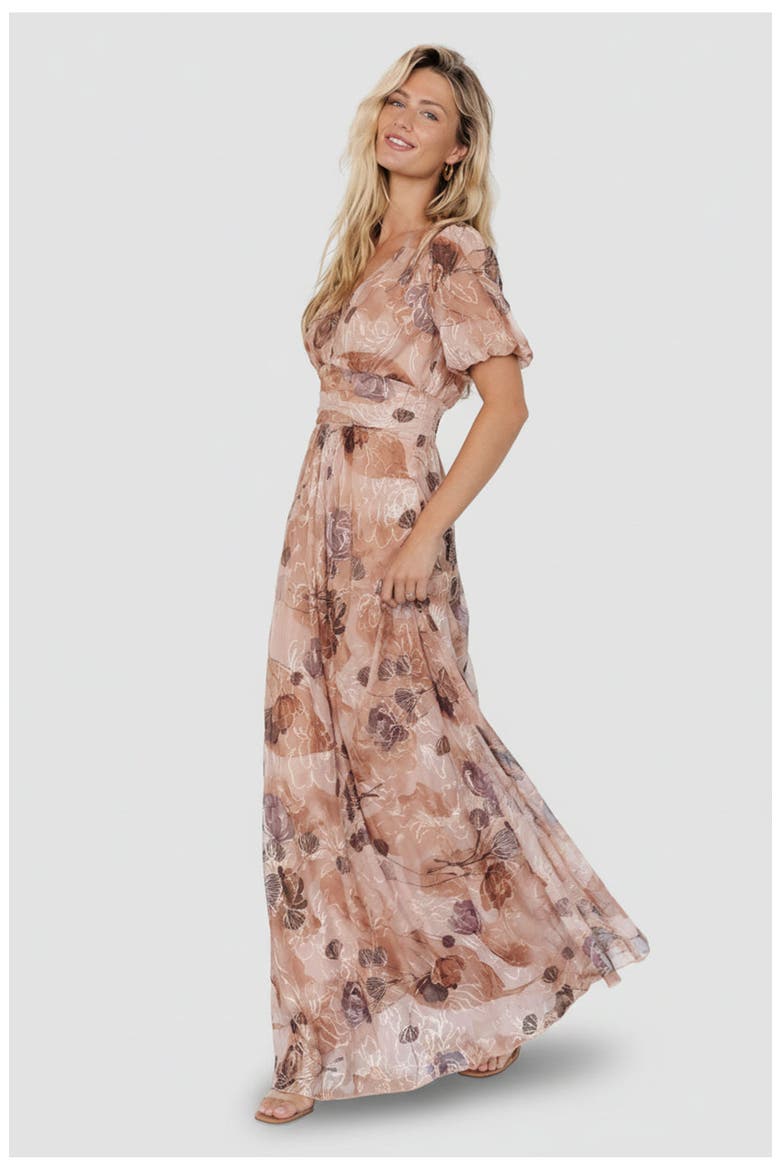 Ardley Maxi Dress, Alternate, color, Taupe Floral