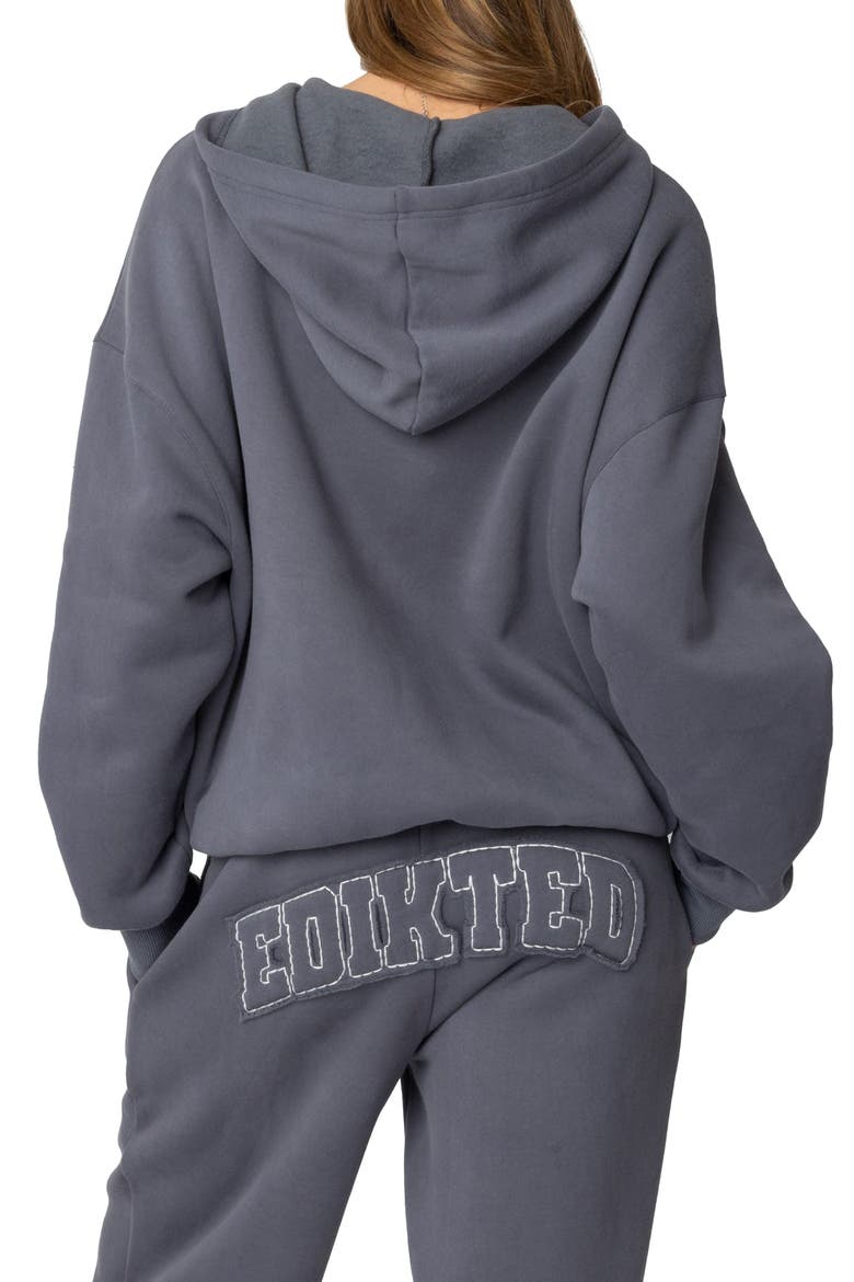 Forever Appliqué Zip Hoodie, Alternate, color, GRAY