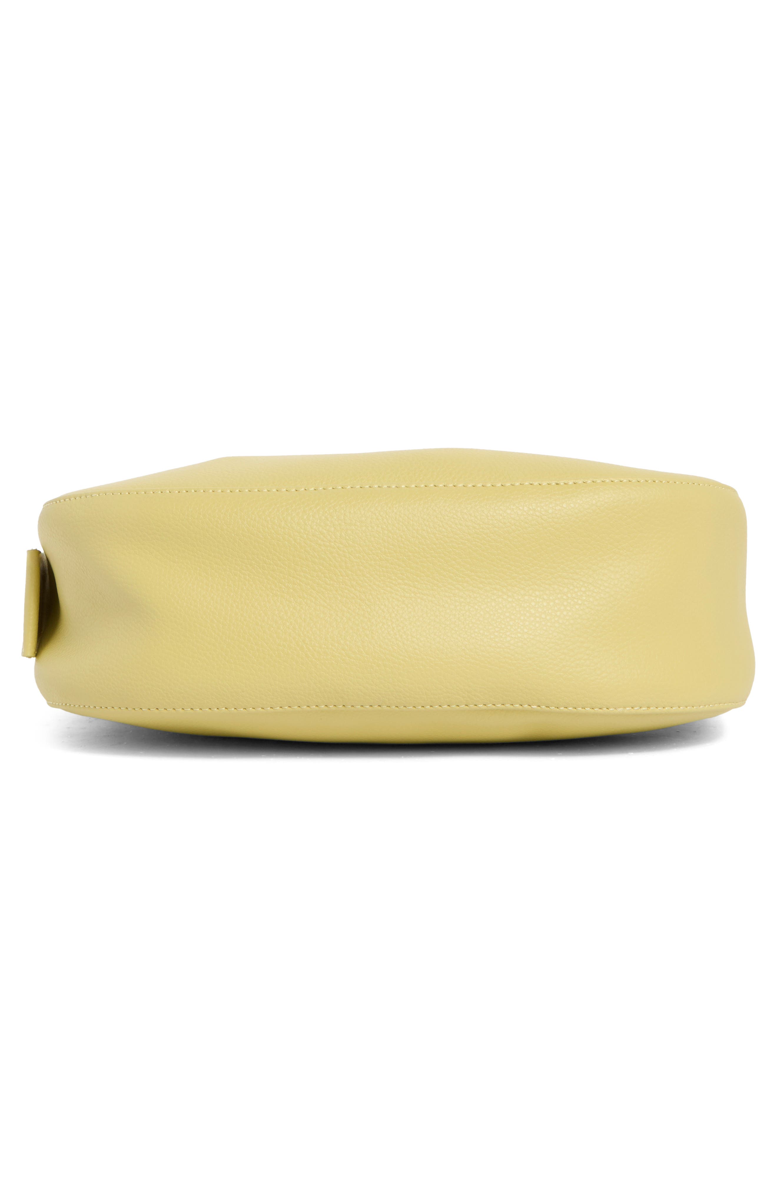 Baggu Small Recycled Leather Crescent Bag, Alternate, color, Straw