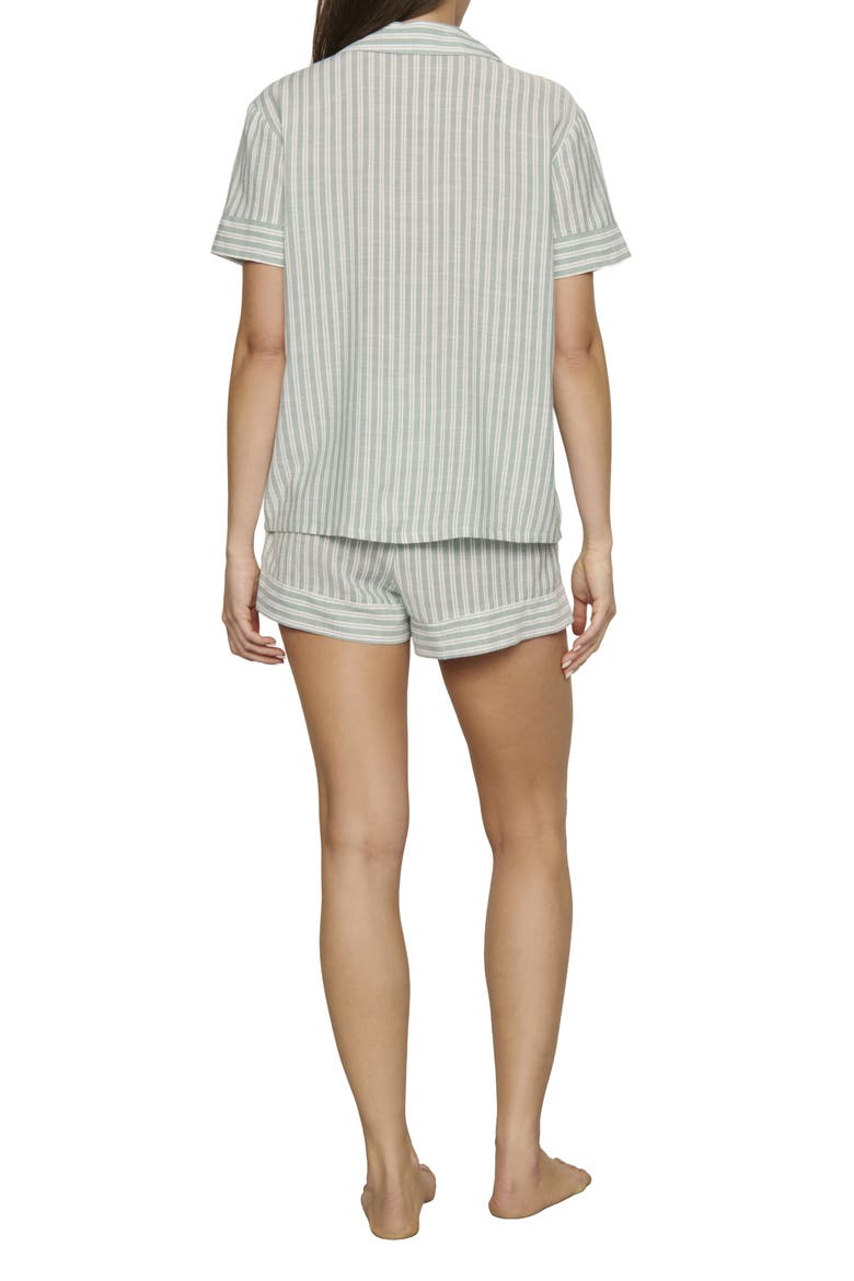 Nautico Stripe Short Sleeve Shirt & Shorts Pajamas, Alternate, color, REGATTA STRIPE SEAGR