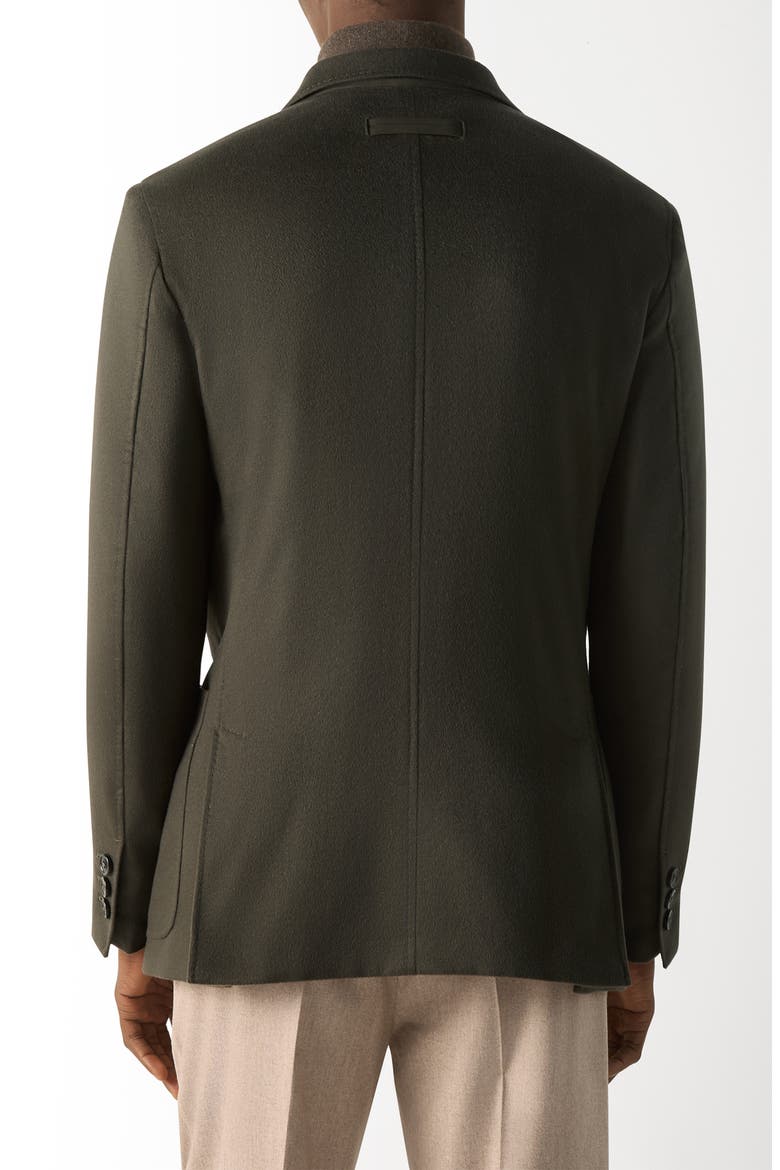 Oasi Cashmere Sport Coat with Detachable Bib, Alternate, color, DARK OLIVE GREEN