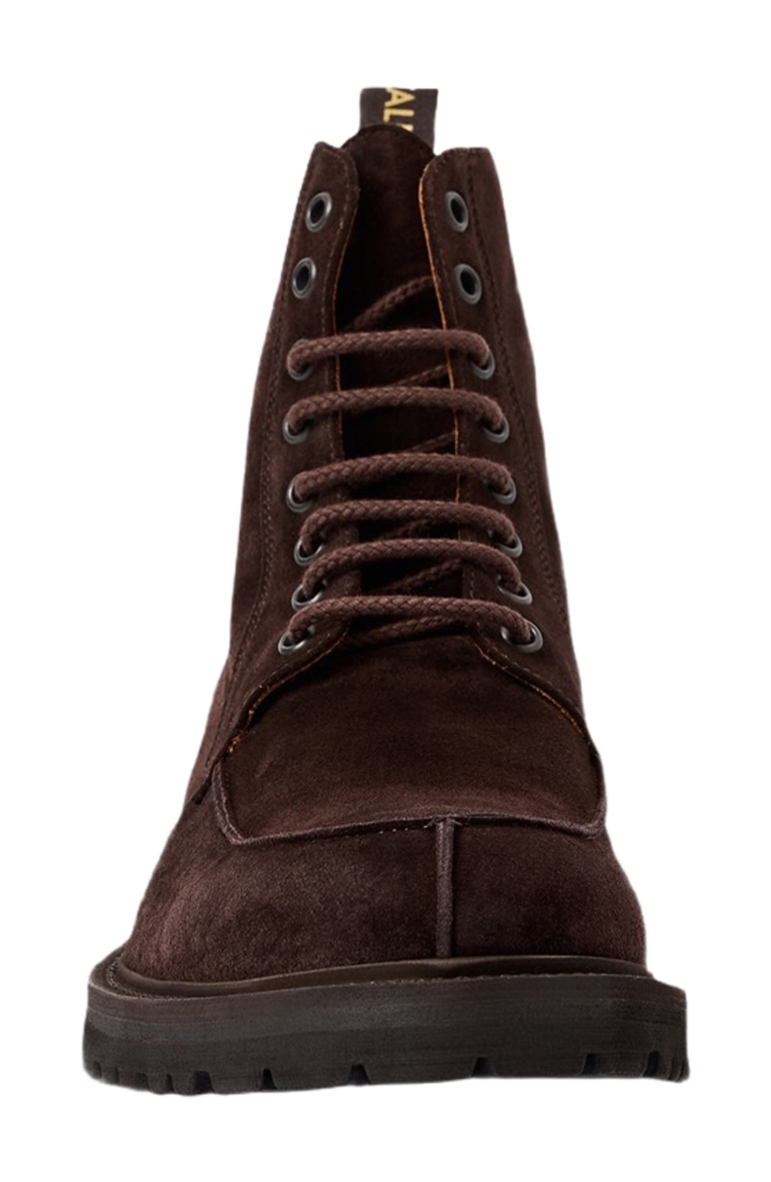 Danny Water Resistant Lace-Up Boot, Alternate, color, DARK BROWN SUEDE
