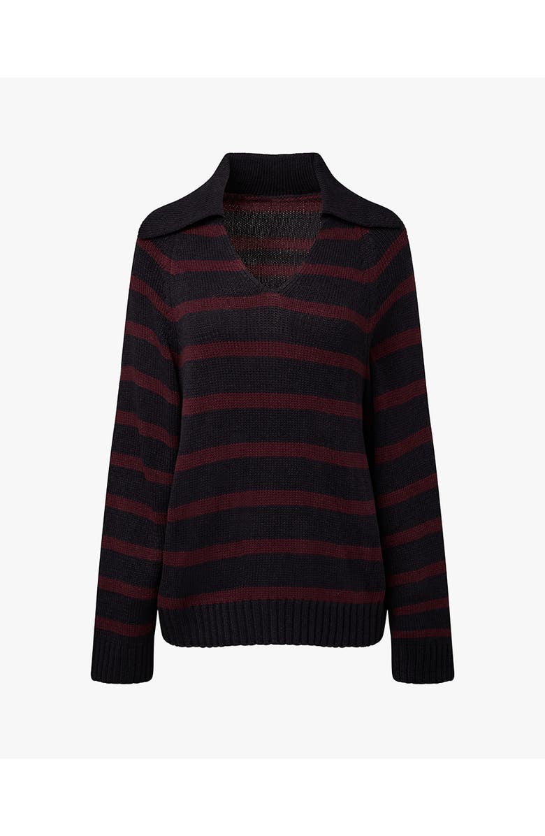 WeWoreWhat Collar V Neck Sweater, Alternate, color, 