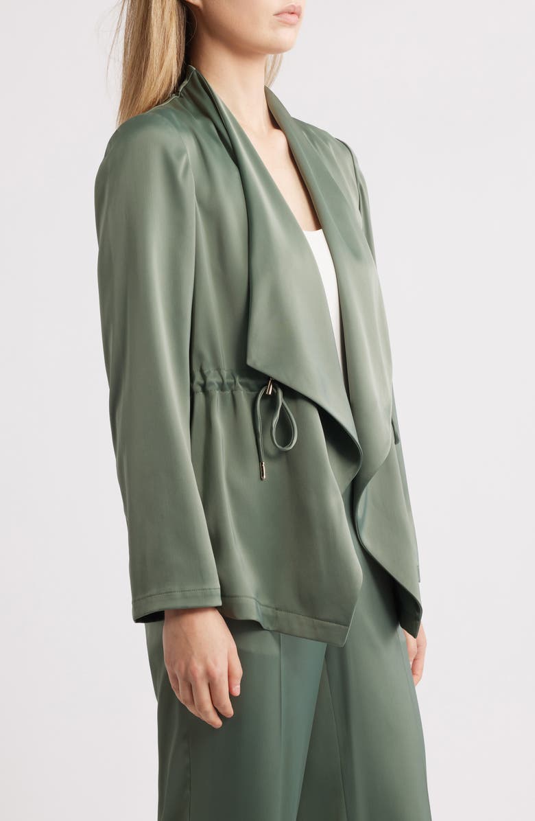 Anne Klein Draped Open Front Jacket, Alternate, color, 