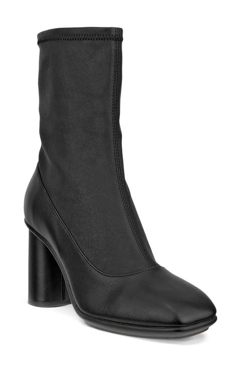 Sculpted Alba Block Leather Bootie