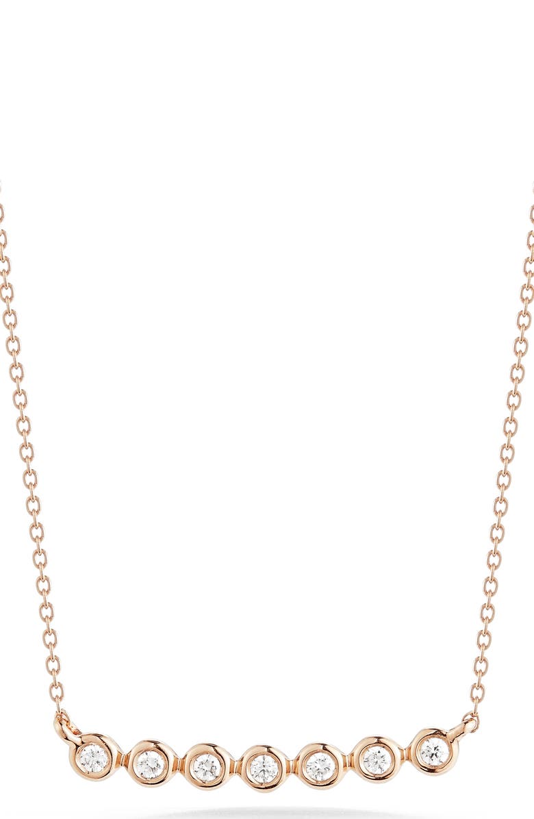 Dana Rebecca Designs Lulu Jack Bezel Bar Diamond Necklace, Main, color,