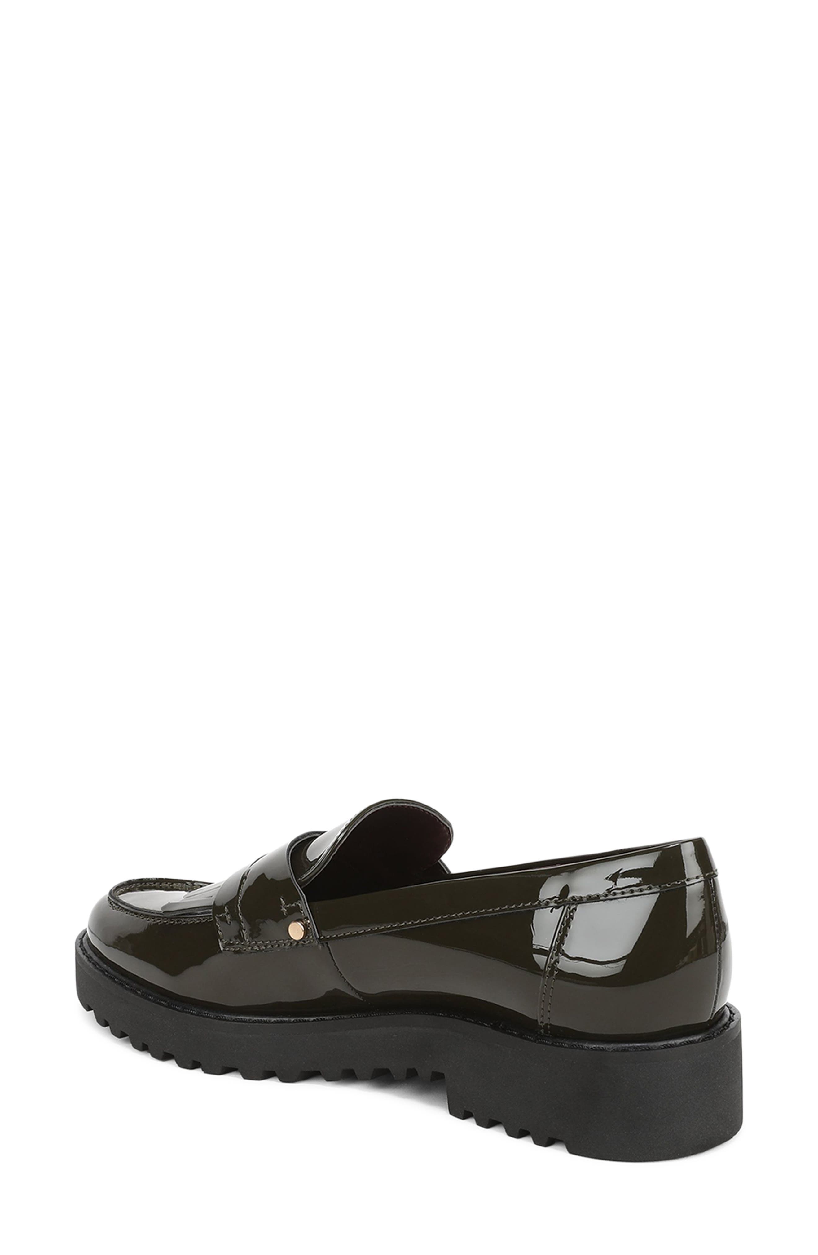Calissa Faux Leather Loafer, Alternate, color, GREEN