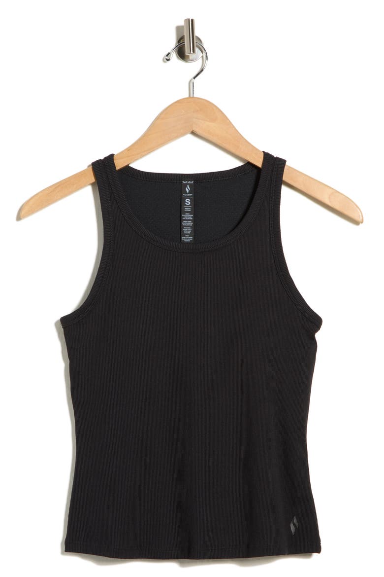 GoWalk® Luxe Rib Tank, Alternate, color, BOLD BLACK