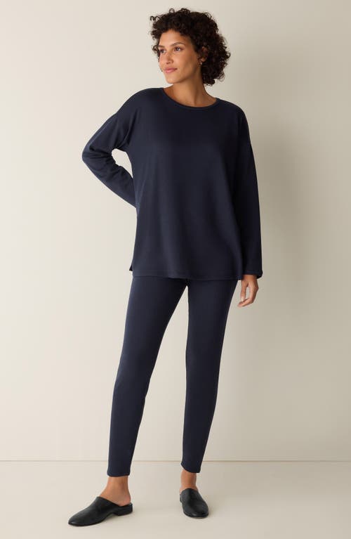 Eileen Fisher High Waist Ankle Leggings In Black