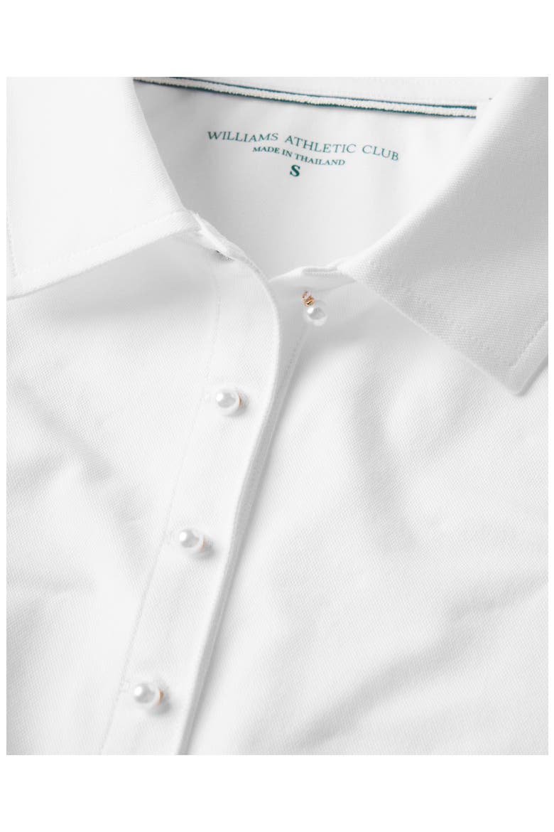 Val Sleeveless Polo with Imitation Pearl Buttons, Alternate, color, WHITE