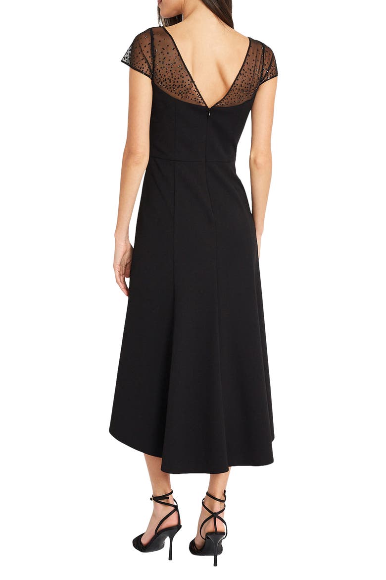 Embellished High-Low Cocktail Dress, Alternate, color, BLACK