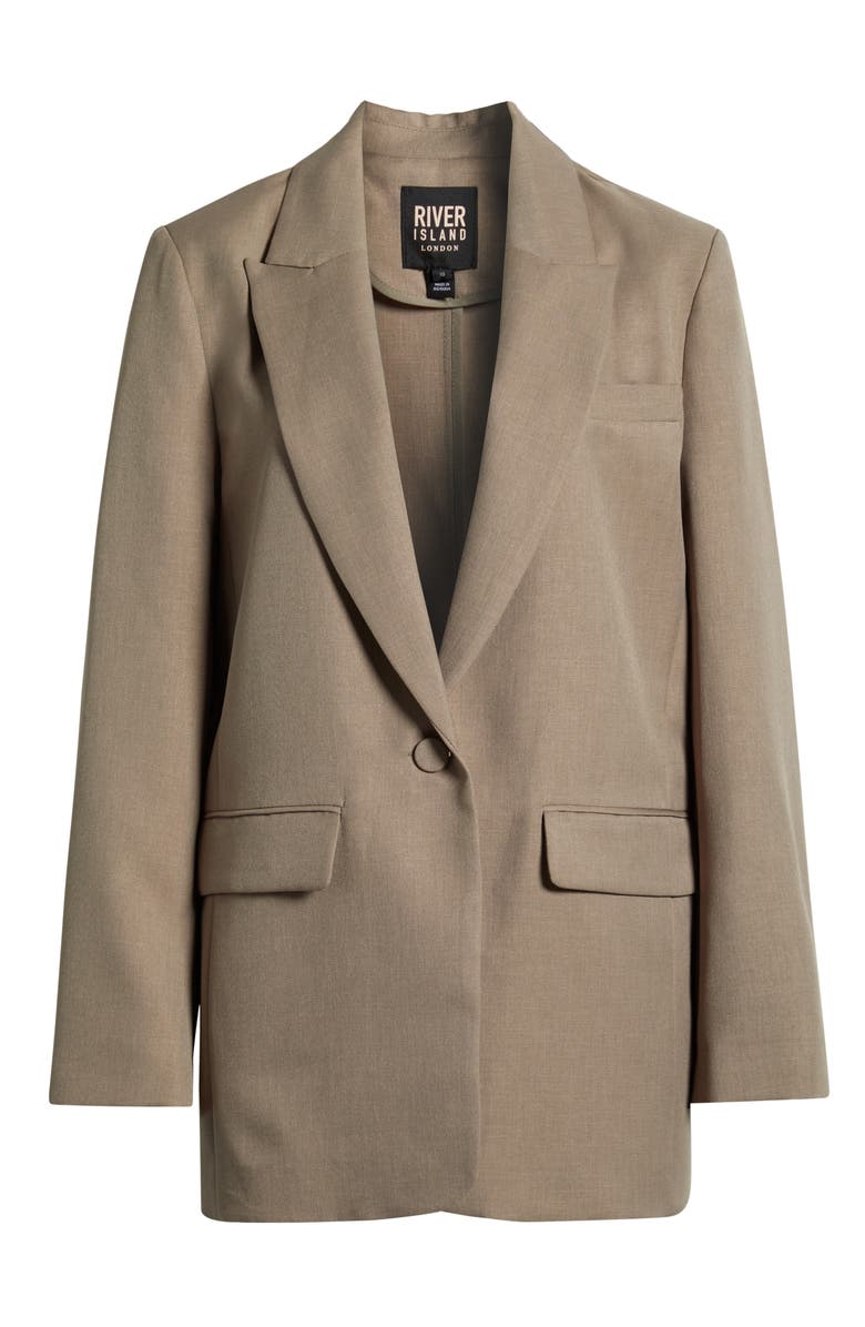 River Island Relaxed Fit Roll Sleeve Blazer, Alternate, color, 