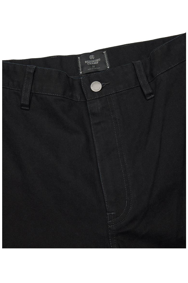 Grounds Standard Straight Leg Cotton Canvas Work Pants, Alternate, color, BLACK