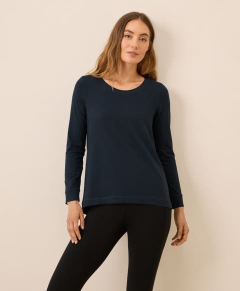 Luxe Stretch Jersey Swing Long Sleeve Tee