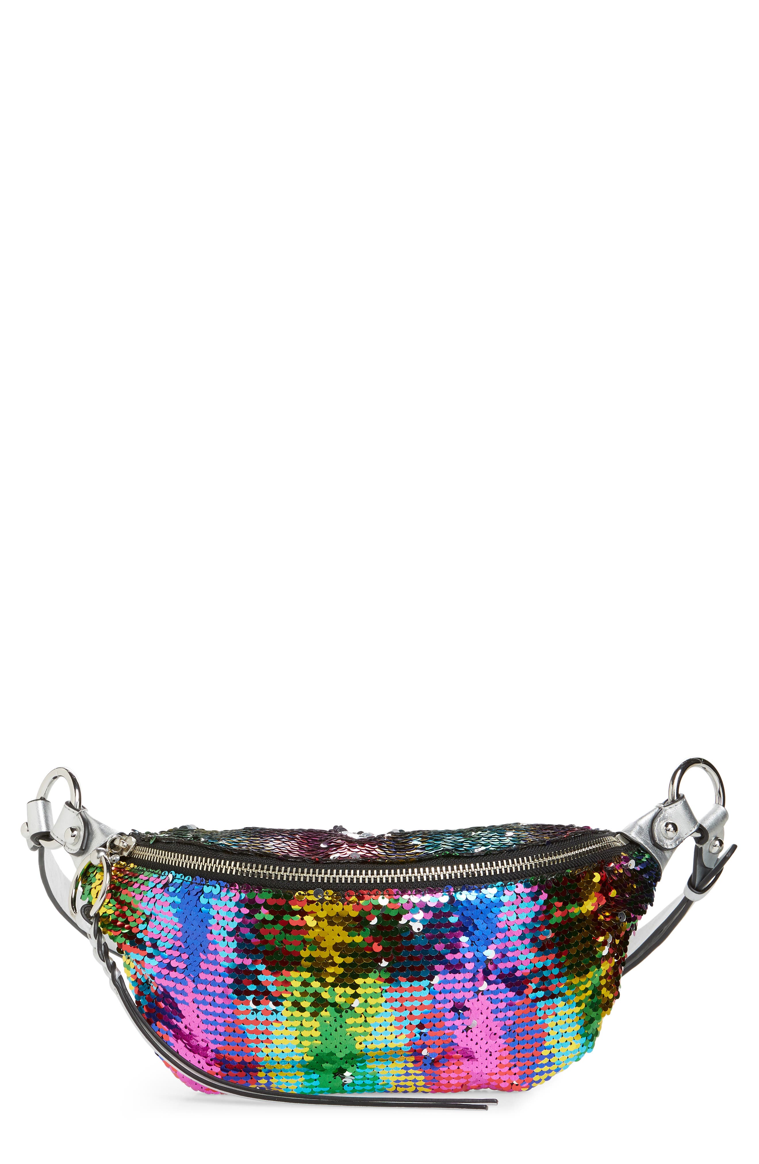 Rebecca Minkoff Sequin Belt Bag, Main, color, 