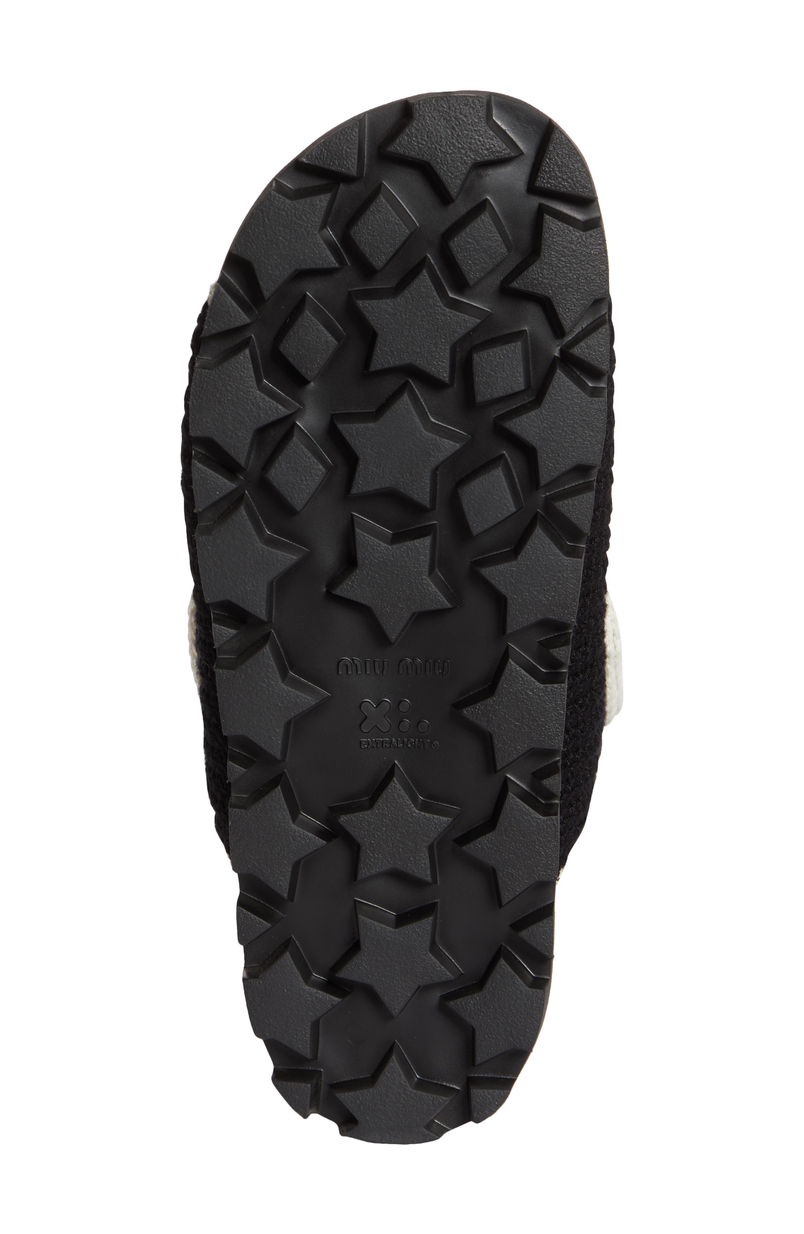 Miu Miu Crochet Double Band Slide Sandal, Alternate, color, 