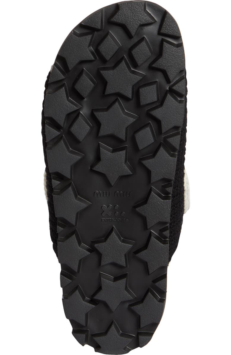 Miu Miu Crochet Double Band Slide Sandal, Alternate, color,