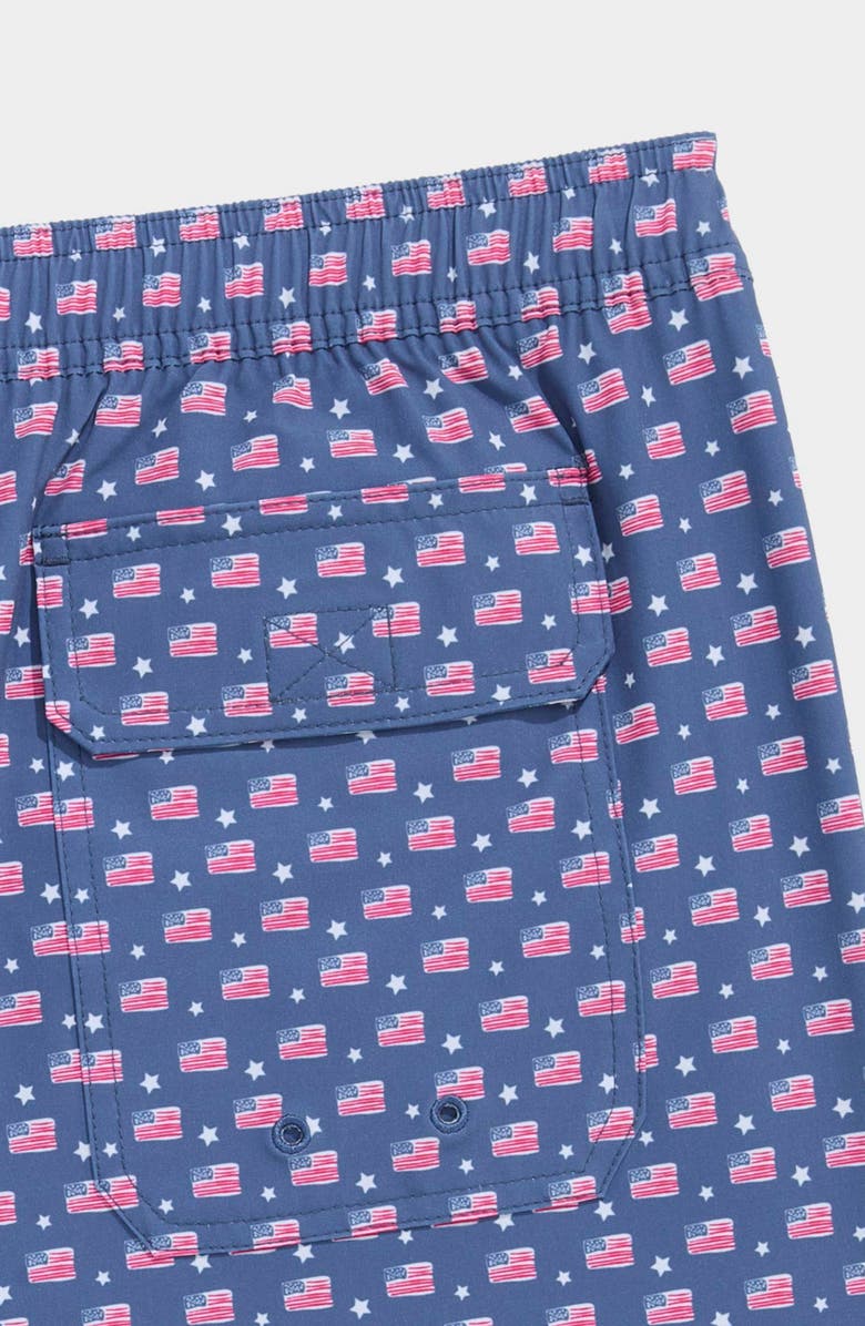 vineyard vines Chappy 7-Inch Swim Trunks, Alternate, color, Flag&Stars Moonshine